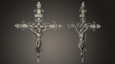 3D модель Церковный крест с распятием Иисуса (STL)